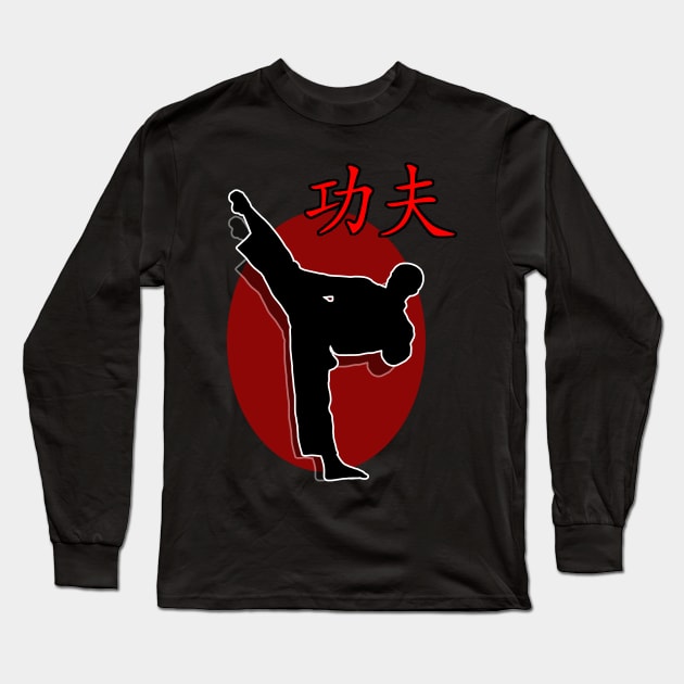 Shaolin Warrior, Kung Fu Long Sleeve T-Shirt by hottehue